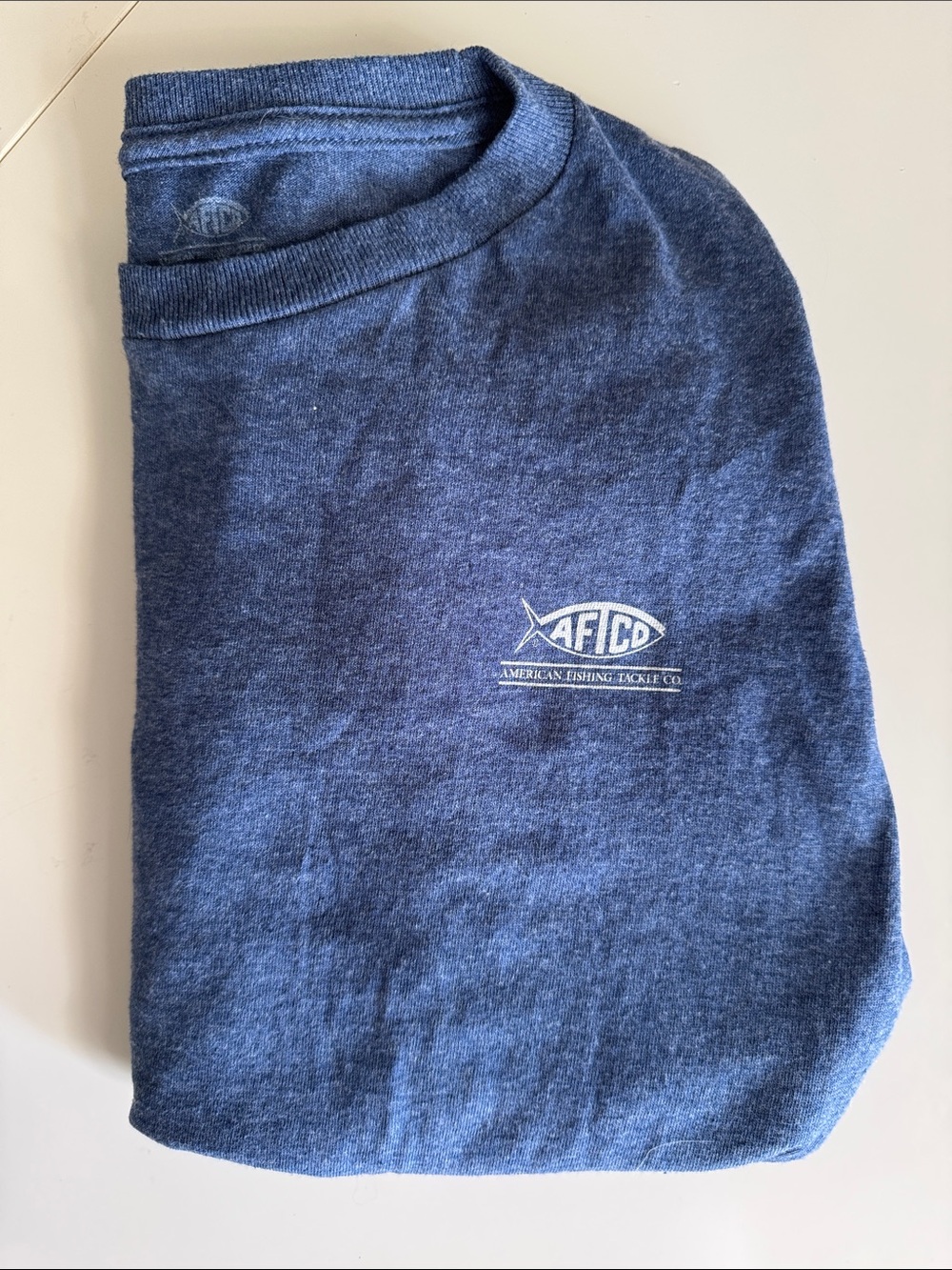 AFTCO Kids Dark Blue Long Sleeve Tee with Small Logo
